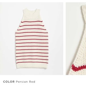 NWT Loft Shimmer stripe stitchy halter sweater